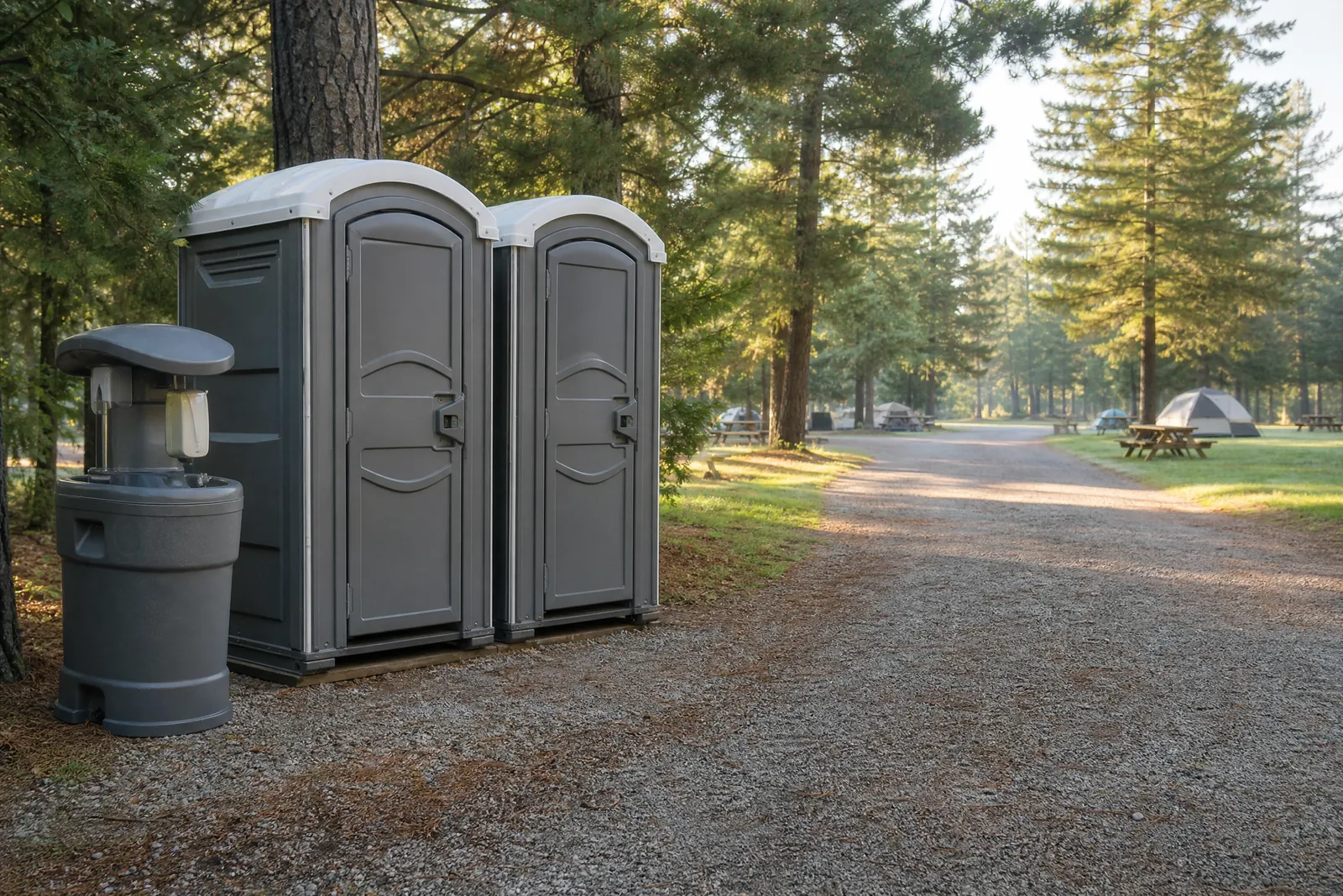 ADA-Accessible Portable Restrooms portable sanitation setup